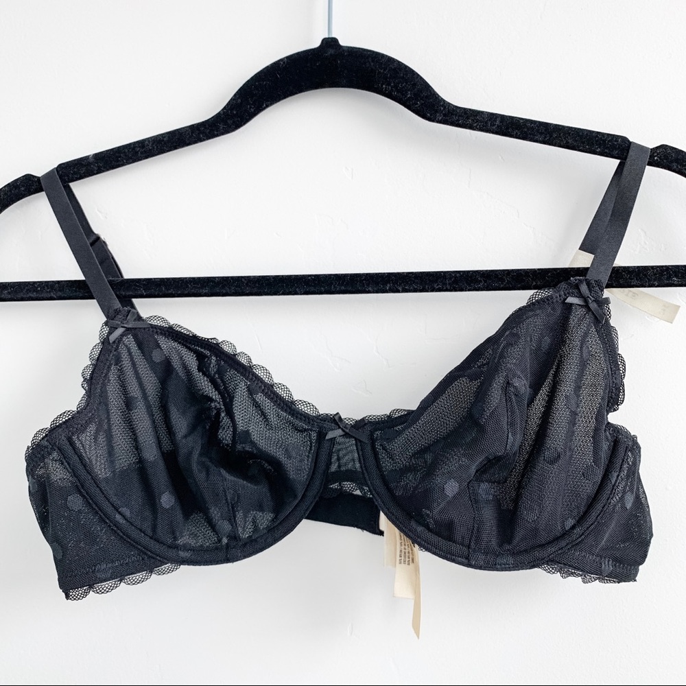 NWT - Aerie black sheer wire bra